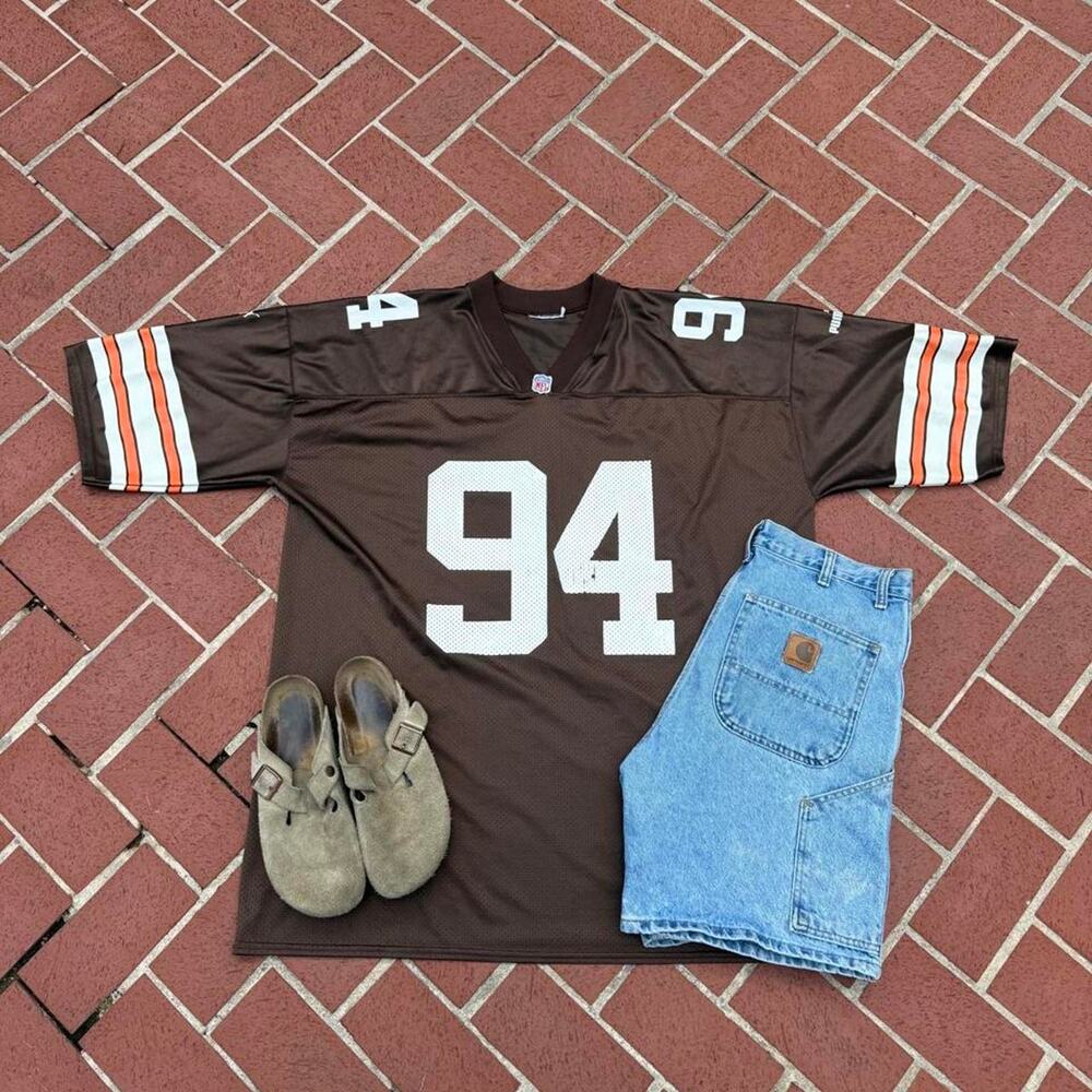 Vintage 90s Cleveland Browns Derrick Alexander brown home puma jersey